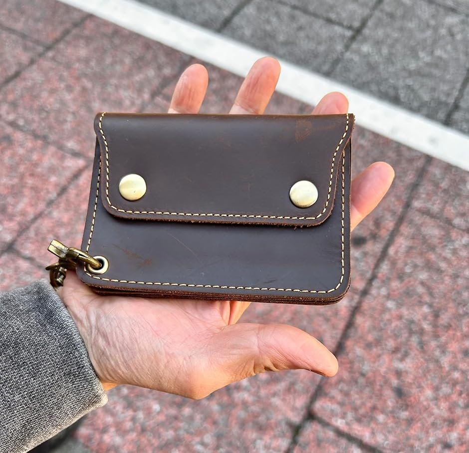 牛革　トラッカーウォレット 牛革 レザー ミニトラッカーウォレット ハーフウォレット コンパクト