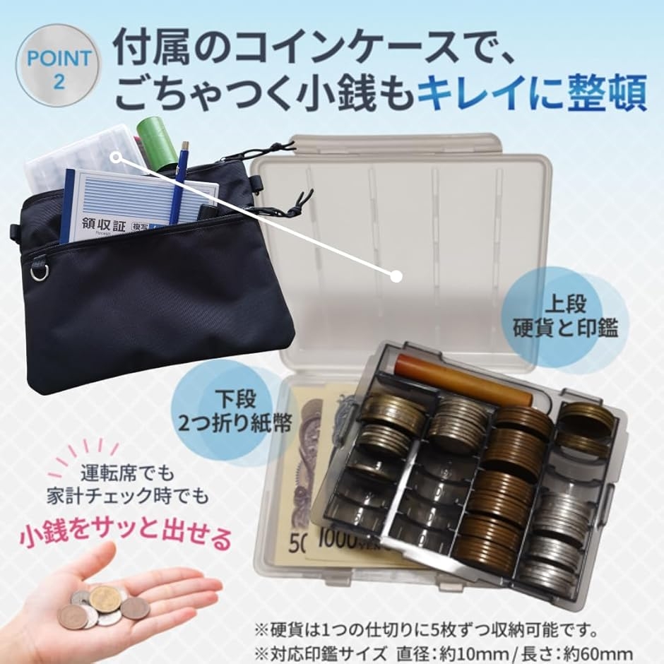 タクシー用釣り銭バック 家計管理 ポーチ 釣り...の詳細画像3