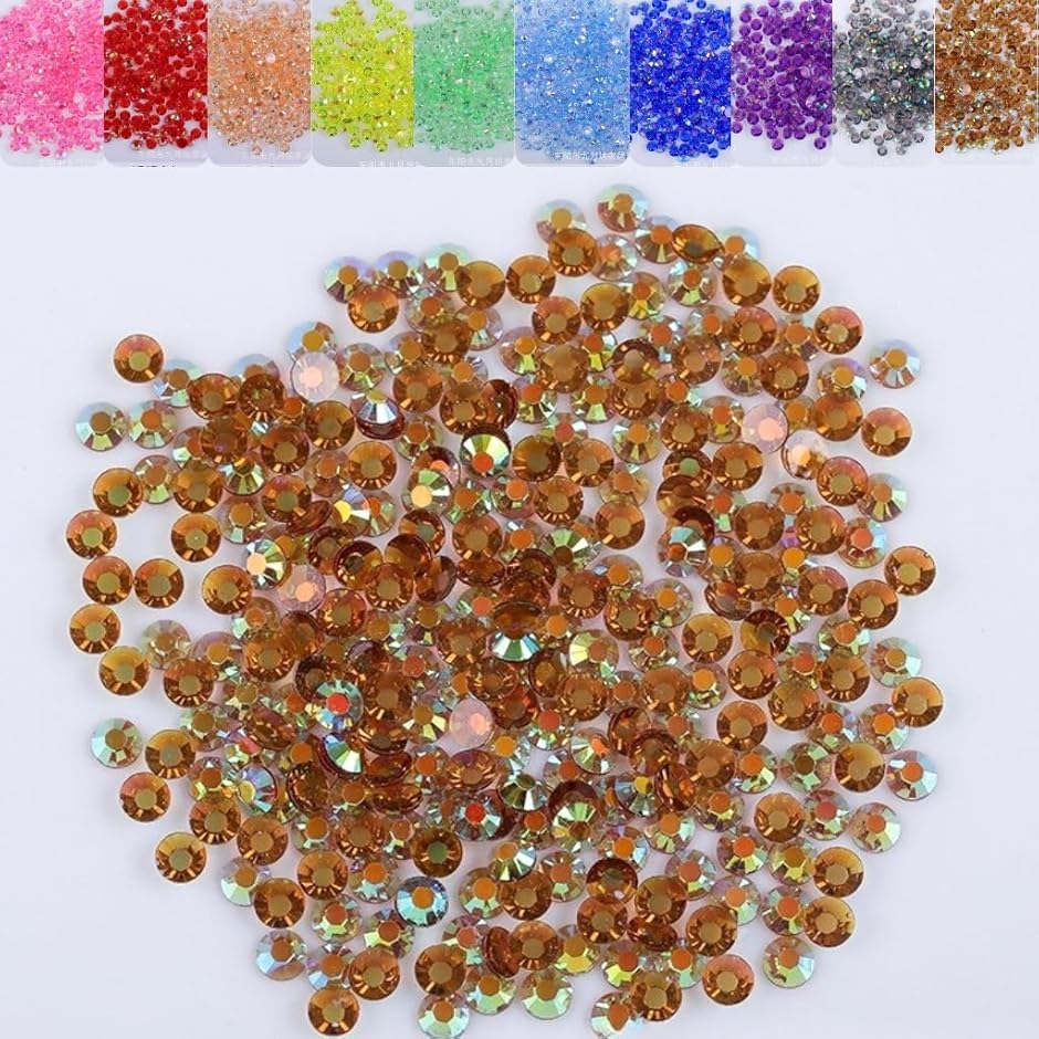ラインストーン 1000粒 透明クリア うちわデコ (モカ,  3ｍｍ)