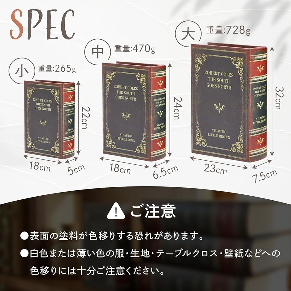 フェイクブック ダミーブック インテリア レトロ 小物入れ 収納 本型