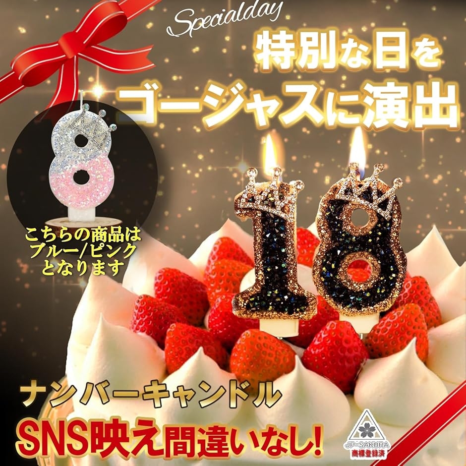 バースデー ナンバー キャンドル 誕生日 ロウソク 数字 誕生日ケーキ