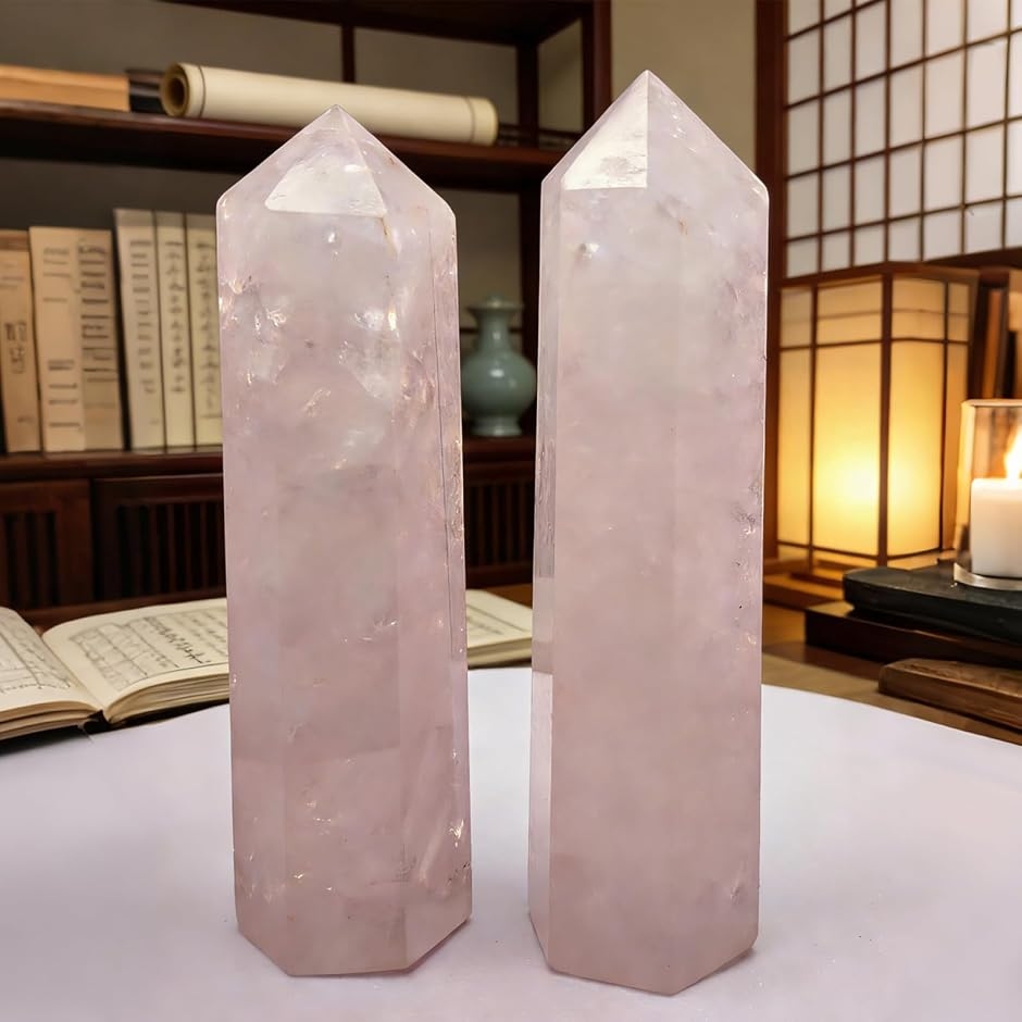 ローズクォーツ 水晶クラスター 天然水晶 クリスタル 原石 (ローズ