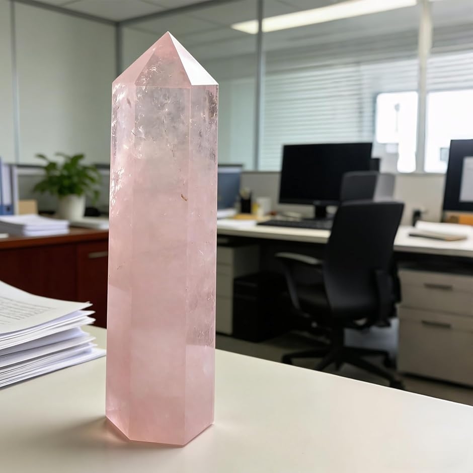 ローズクォーツ 水晶クラスター 天然水晶 クリスタル 原石 (ローズ
