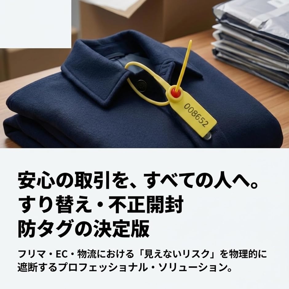 プロテクションタグ 100本 すり替え防止 詐欺対策 (レッド) : REAPRI 