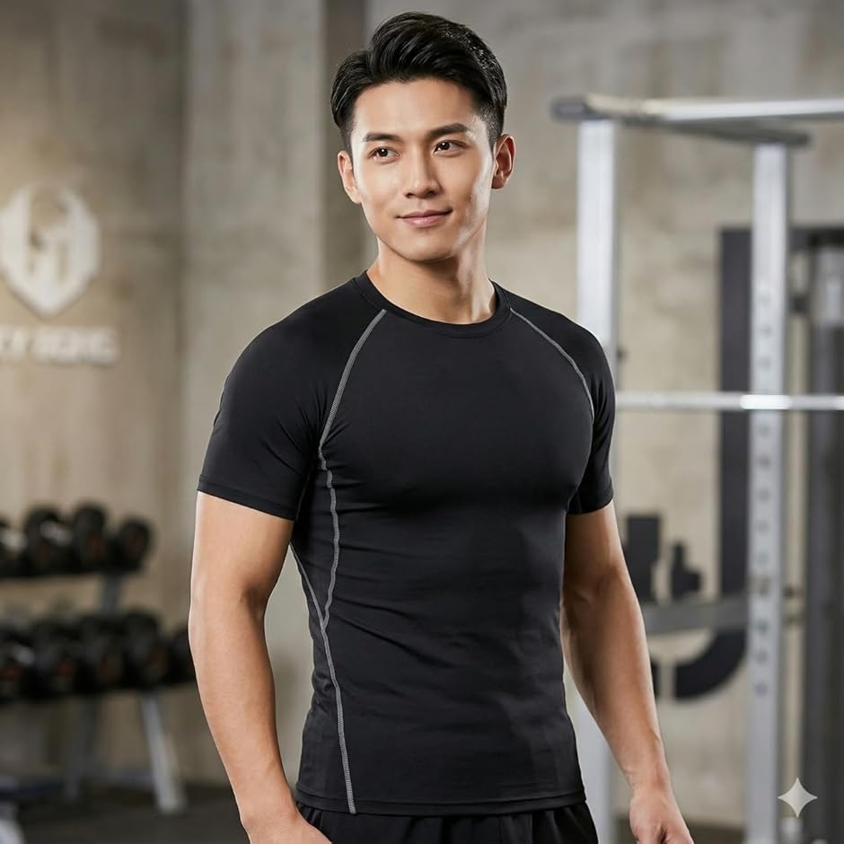 スポーツ Tシャツ メンズ 半袖 コンプレッションウェア 吸汗速乾 4WAY