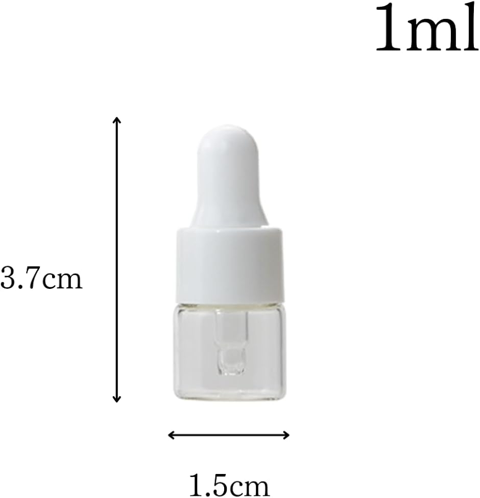スポイト瓶 スポイトボトル ガラス製 1ml アロマオイル アロマ保存容器