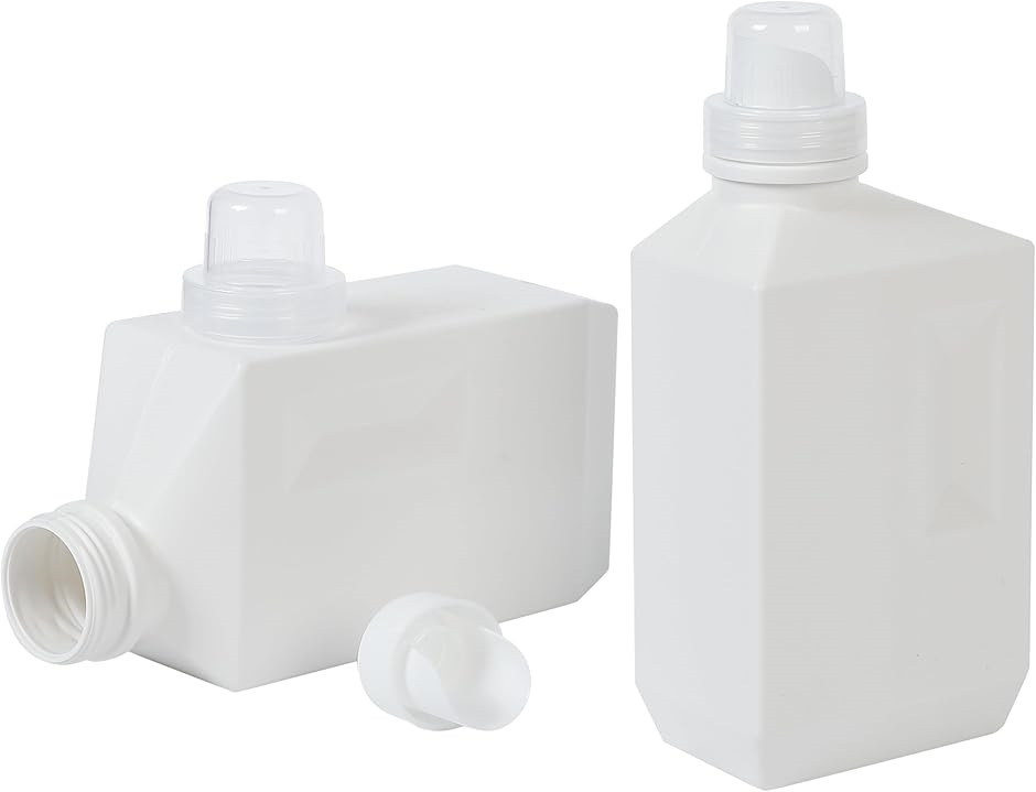 洗濯洗剤 柔軟剤 詰め替えボトル 1000ml 2本セット 目盛り付きキャップ