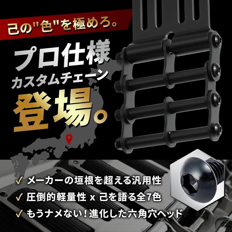 互換性 連結カスタムチェーン アルミ 腰道具用 金具一式 ベルトループ