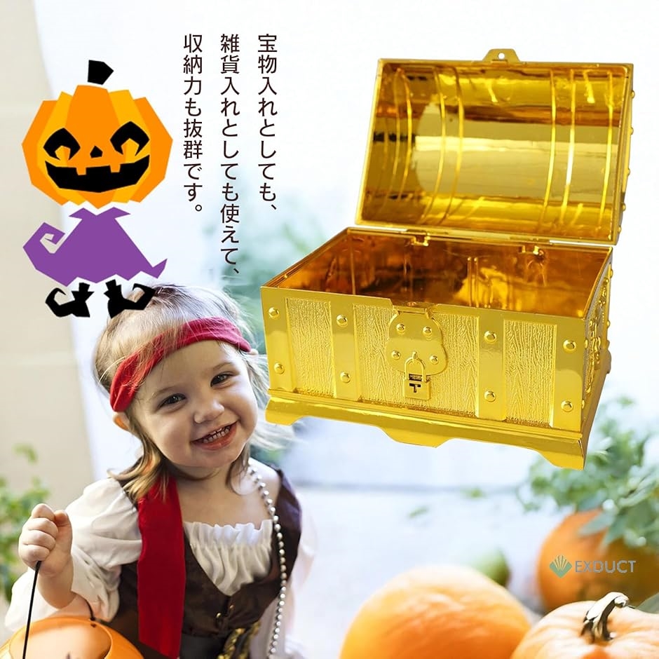宝箱 小物入れ 収納箱 海賊風 おもちゃ箱 レトロ アンティーク風 宝石