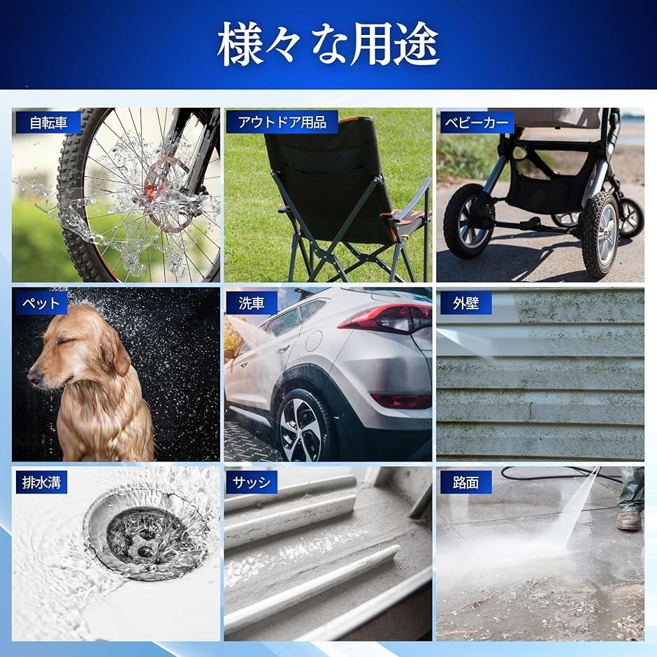 互換品 ケルヒャー対応 高圧洗浄機 フレキシブル可変ノズル360