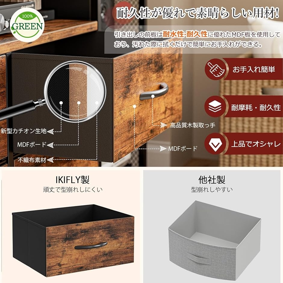 テレビ台 テレビボード 収納チェストロータイプ棚付き 引き出し付き