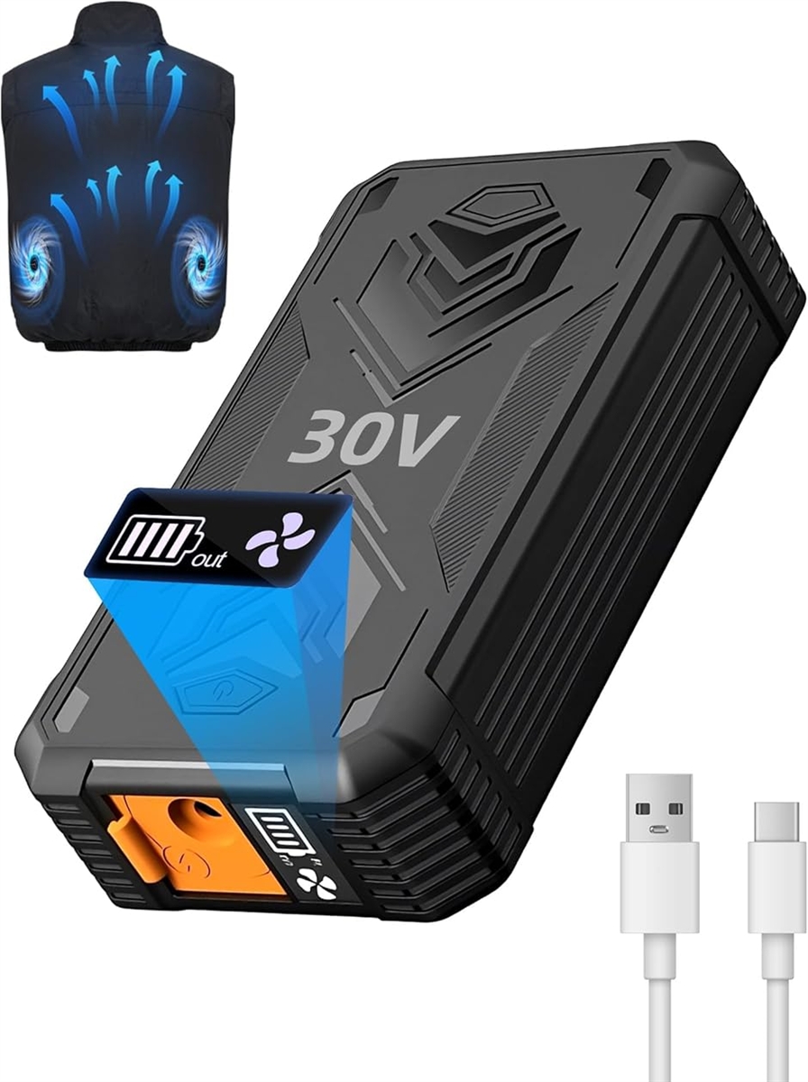 ④ 30V 作業服対応 空調作業服 30000mAh ファンバッテリーセット 大容量　サイクリング　ツーリング　海水浴　海　海岸　夏 楽天市場】【楽天1位☆在庫有・即納】空調ウェア 長袖 空調作業服