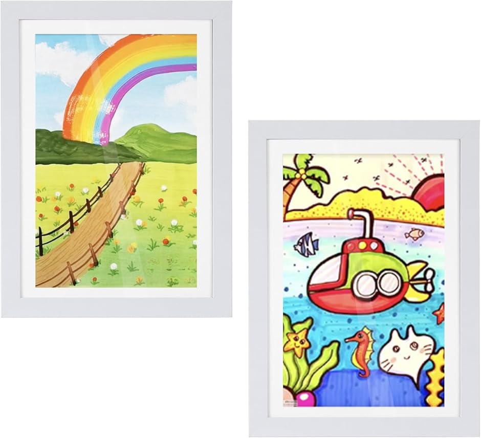 アートフレーム 2個 セット 子供の絵 作品 収納 ケース A4 額縁 壁掛け