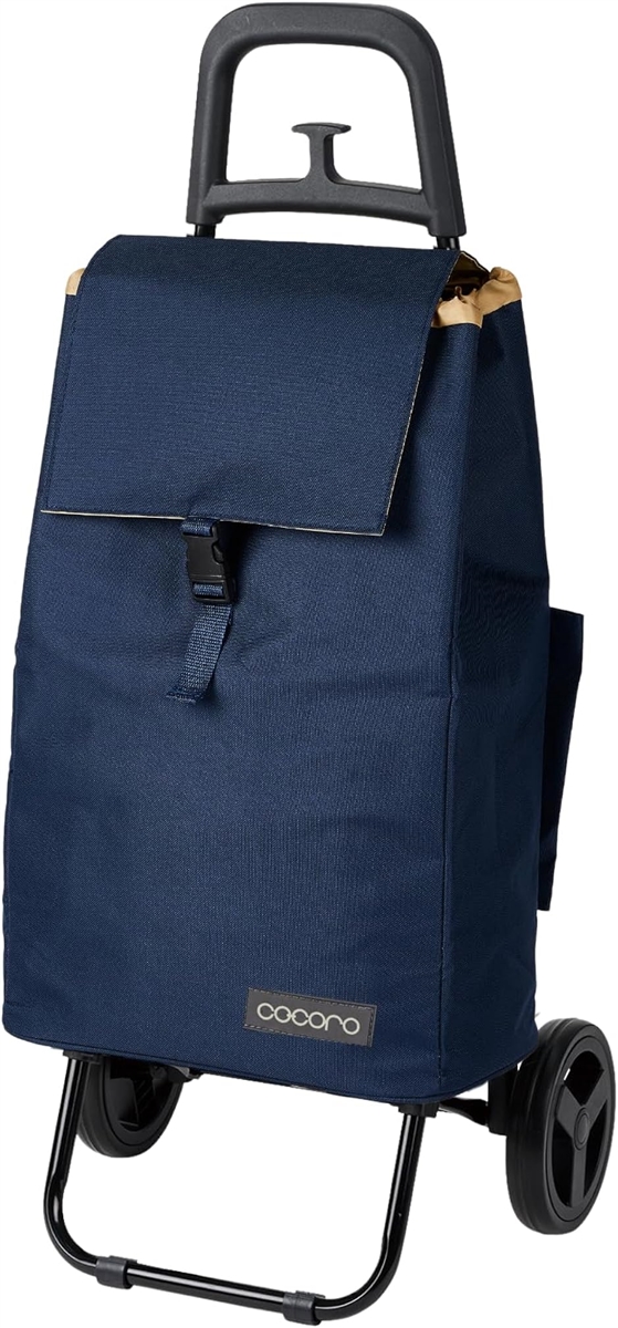 ショッピングカート 買い物カート 保冷 保温 Sサイズ 軽量2kg 大容量37L 小柄な方にも使いやすい(ネイビー,  Small)