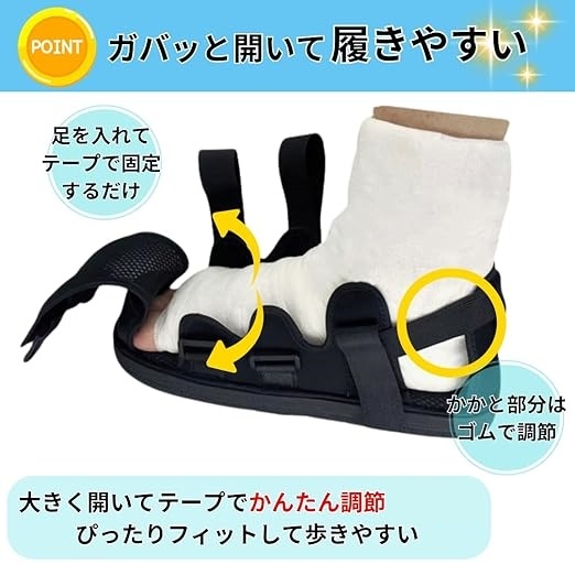 ギプス シューズ サンダル 防水カバー3枚セット 靴 つま先保護 足