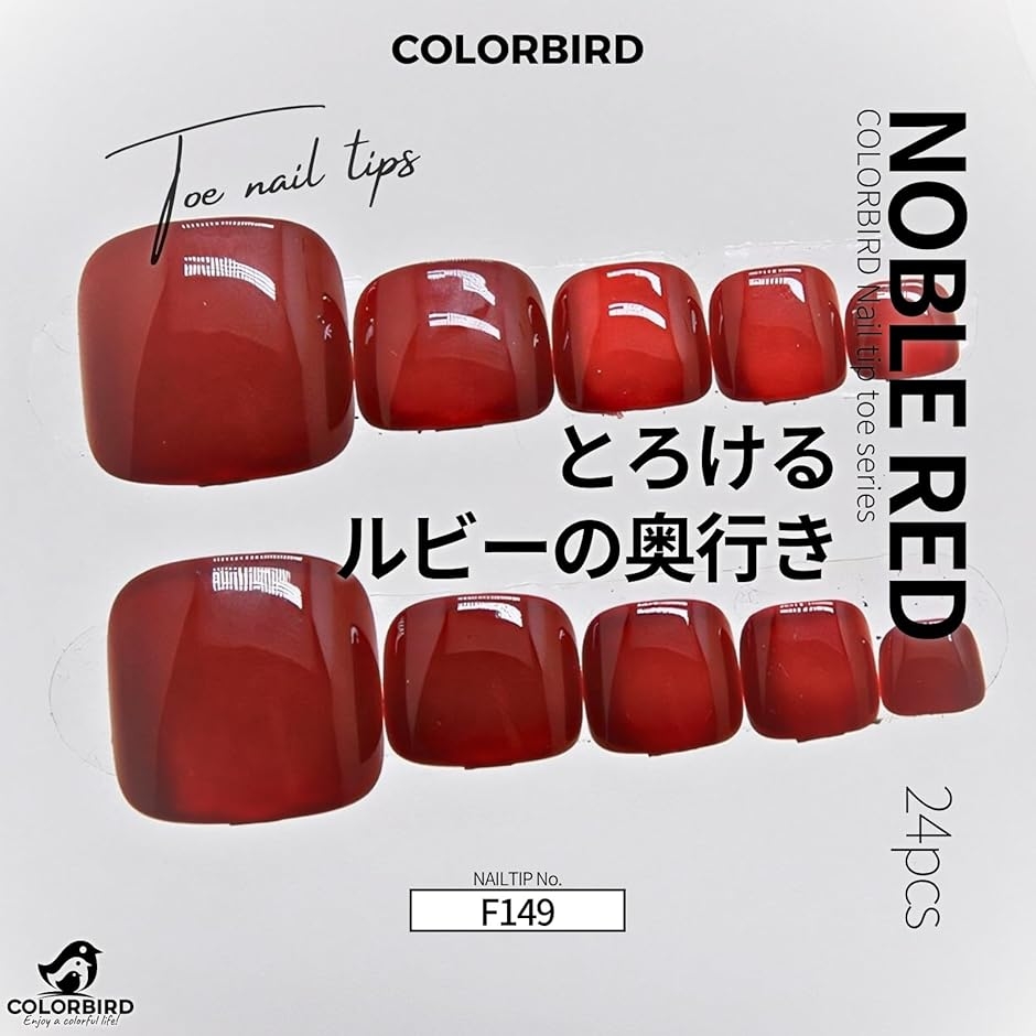 フットネイルチップ 24枚 付け爪 可愛い (F149, 足) : REAPRI - 通販
