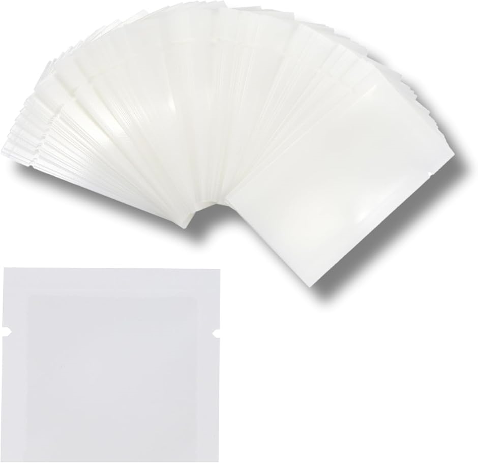 熱圧着 パウチ 容器 小袋 100枚 セット トラベル 化粧水 旅行 シャンプー 液体 ヘアアイロン 小分け(乳白色, 5ml)