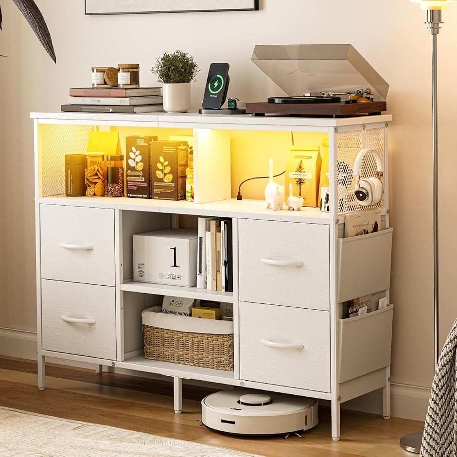 チェスト収納 タンス 棚付き 箪笥リビング収納チェスト LEDライトテレビボード チェスト収納 タンス 棚付き 箪笥リビング収納チェスト LEDライト付き