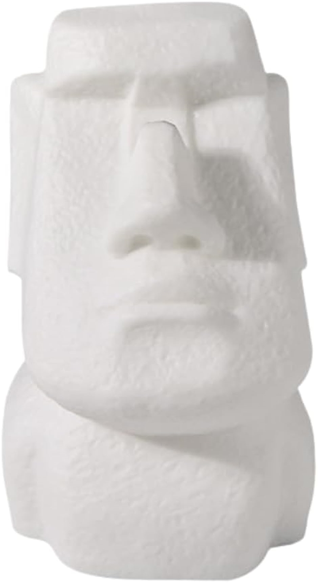 モアイ像 メガネスタンド 卓上 おもしろ グッズ イースター島 眼鏡 ホルダー サングラス メガネ置き ラック 面白い 置物(ホワイト)