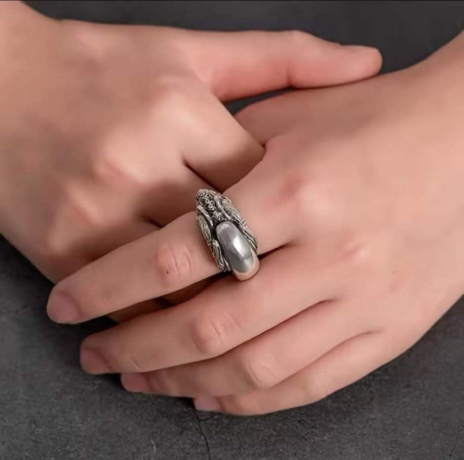 指輪 メンズ ステンレス エイリアン スカルリング パンク系 カッコいい
