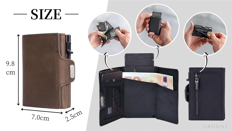 スマートウォレット ミニ財布 三つ折り財布 本革 カードケース