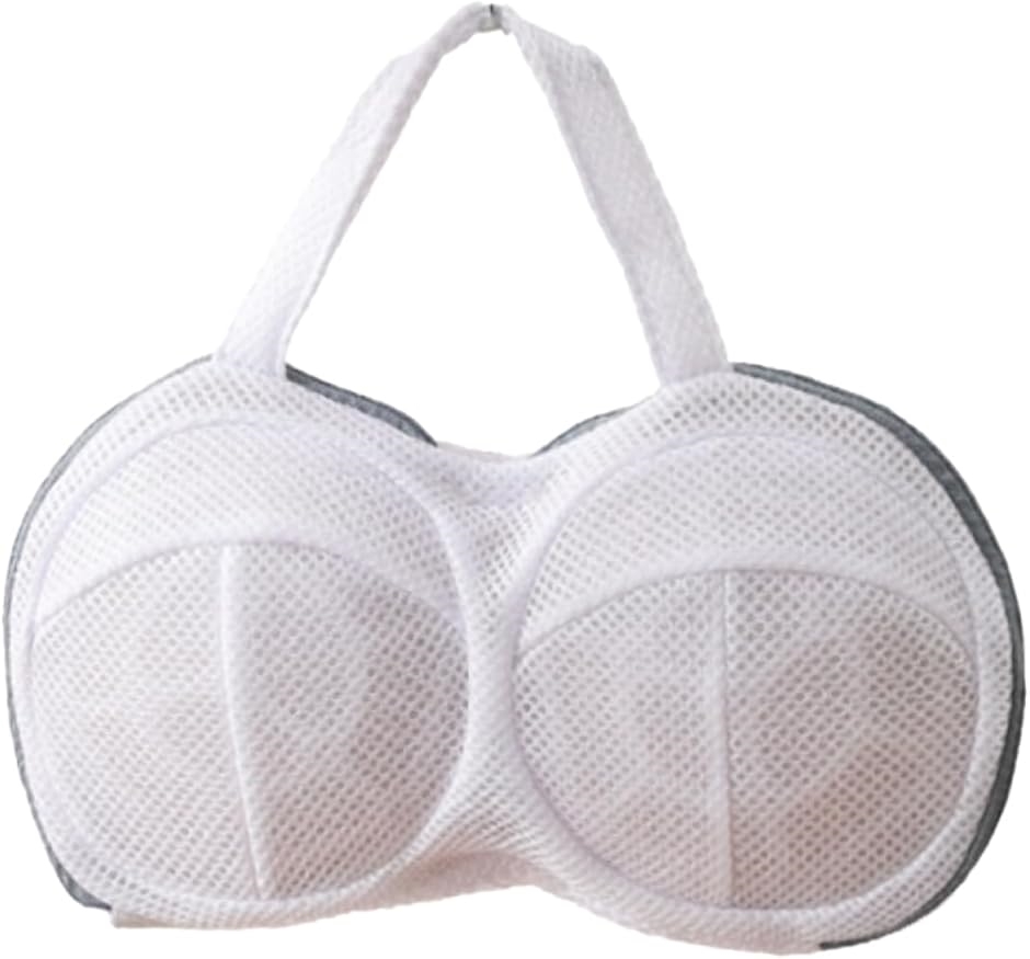 【互換品】 ブラジャー 洗濯ネット 型崩れ防止 ブラ専用 3層構造 丈夫 便利 崩れない 下着(ホワイト,  通常サイズ（ワイヤー有り）)