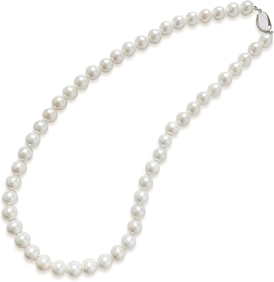 本貝 8mm レディース パール シルバー925 冠婚葬祭 ジュエリー アクセサリー (ネックレス単品,  8mm)