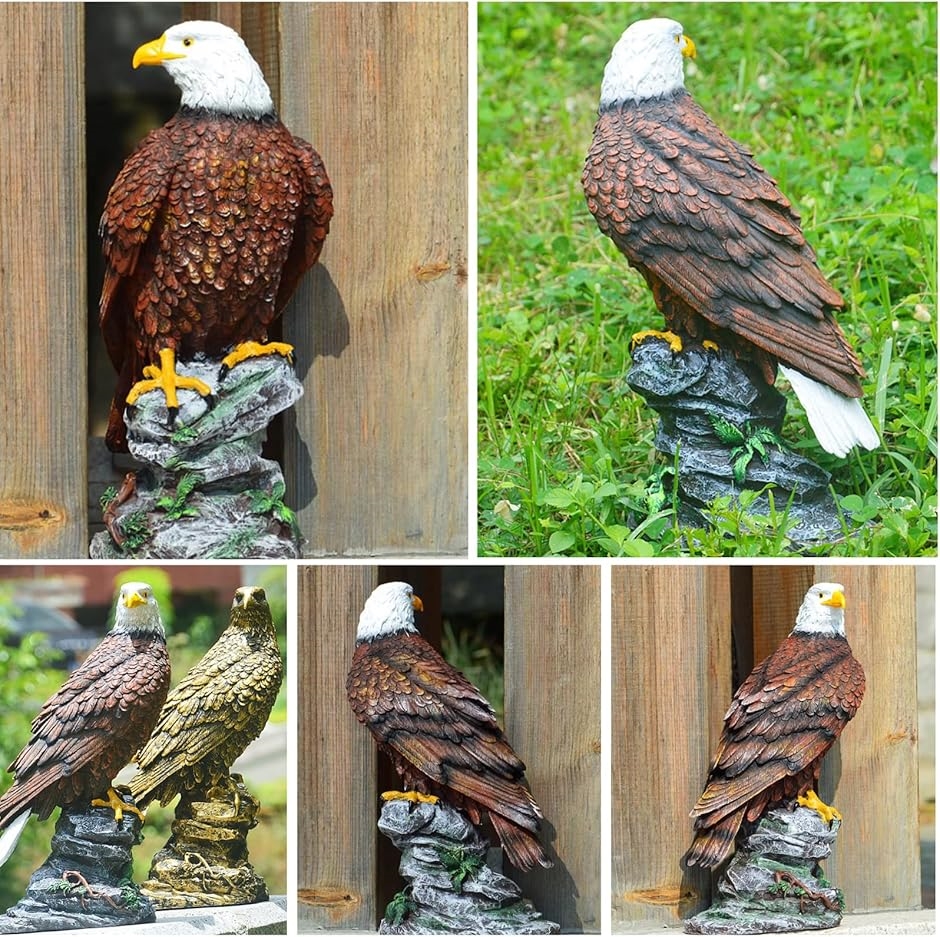 鷲 置物 防鳥 鳥よけ オブジェ 庭用 ミスターイーグル イーグル