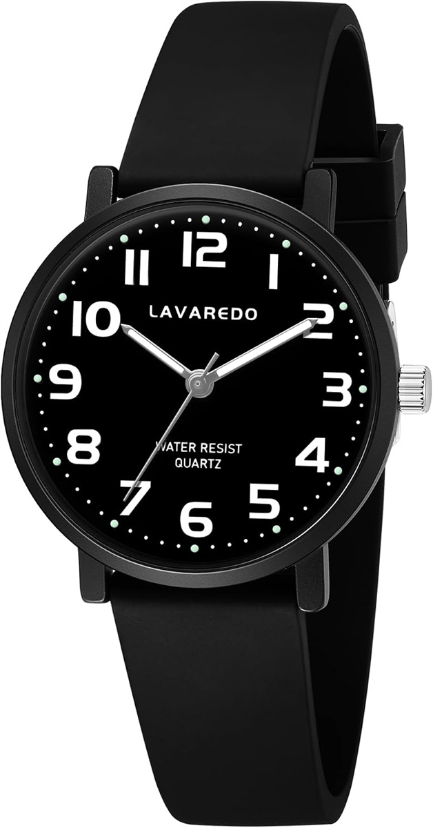 【Yahoo!ランキング1位入賞】試験用腕時計受験 見やすい アナログ 秒針 音しない シンプル おしゃれ 人気 防水 MDM (01-ブラック)