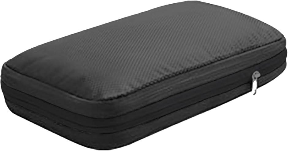 2025年夏モデル NEWカラー 圧縮トラベルポーチ スッキリ簡単3step 圧縮で衣類スペース最大50％節約 3泊 (ブラック,  M)