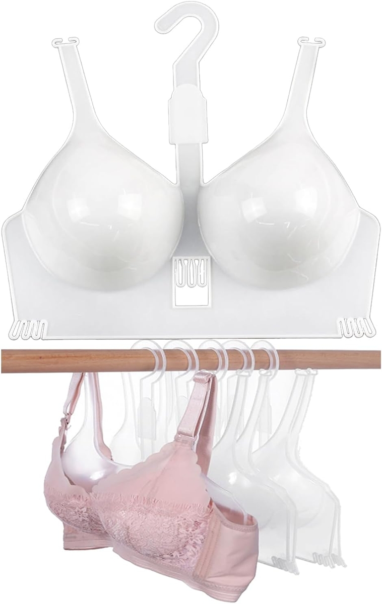 ブラジャーハンガー 収納 洗濯 物干し 店舗ディスプレイ 型崩れ防止 半透明 プラスチック製 (半透明,  5)