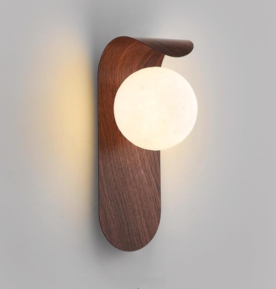 CS 和風 ウォールランプ 寝室 レトロ ベッドサイドランプ ウォルナット色 侘び寂びスタイル G9 リビングルーム (CS-0008)