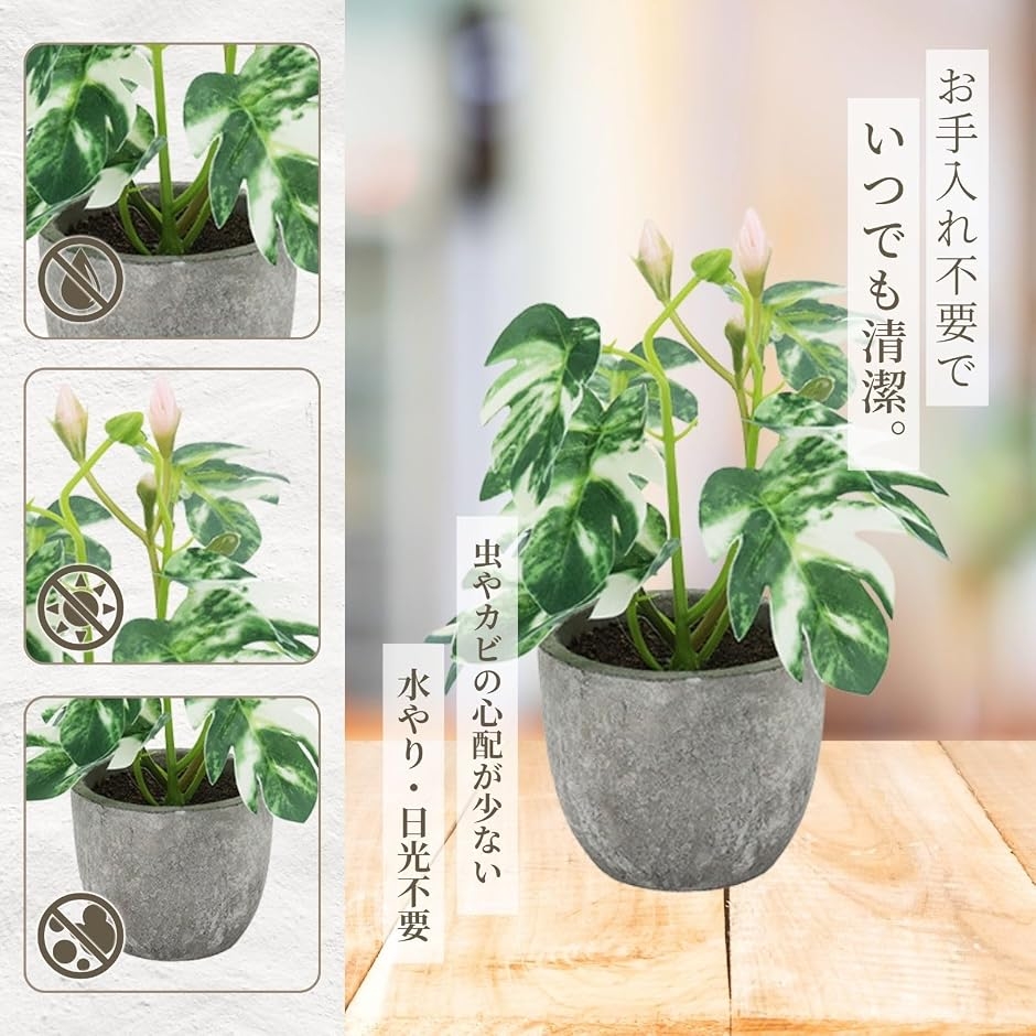 卓上フェイクグリーン 観葉植物 造花 インテリ...の詳細画像4