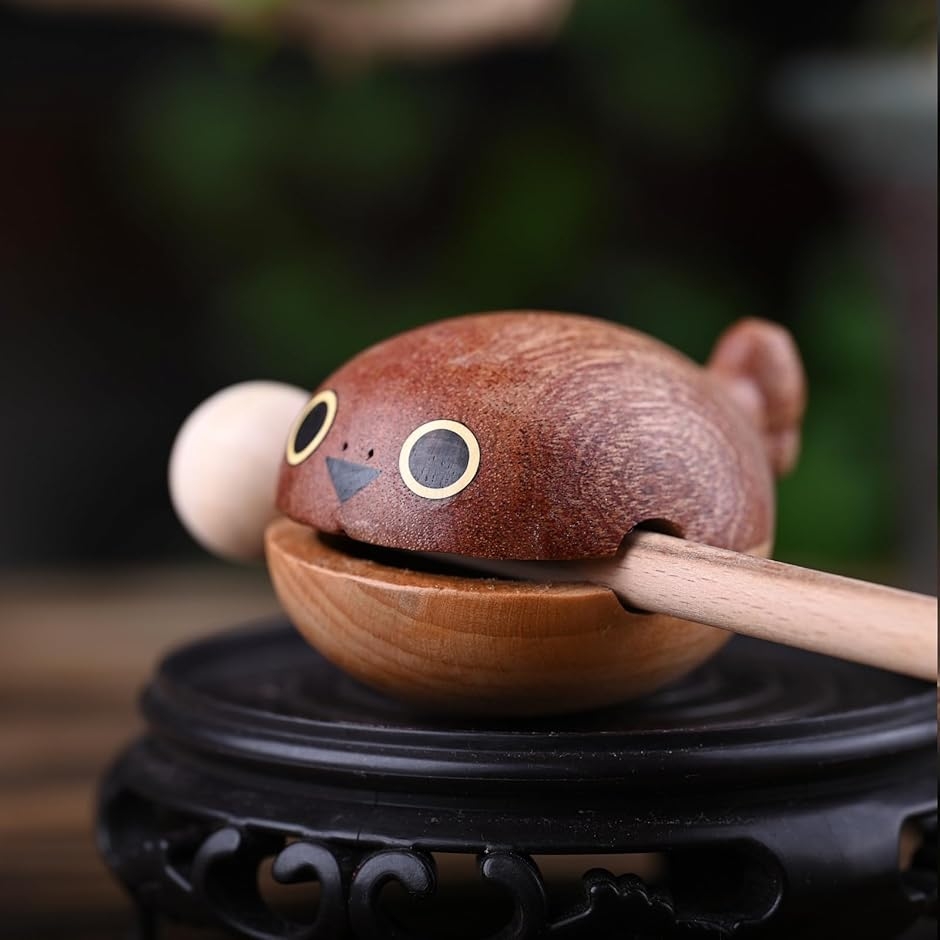 木魚 バチ セット 楽器 かわいい ミニ 仏具 くじら 木製 置物