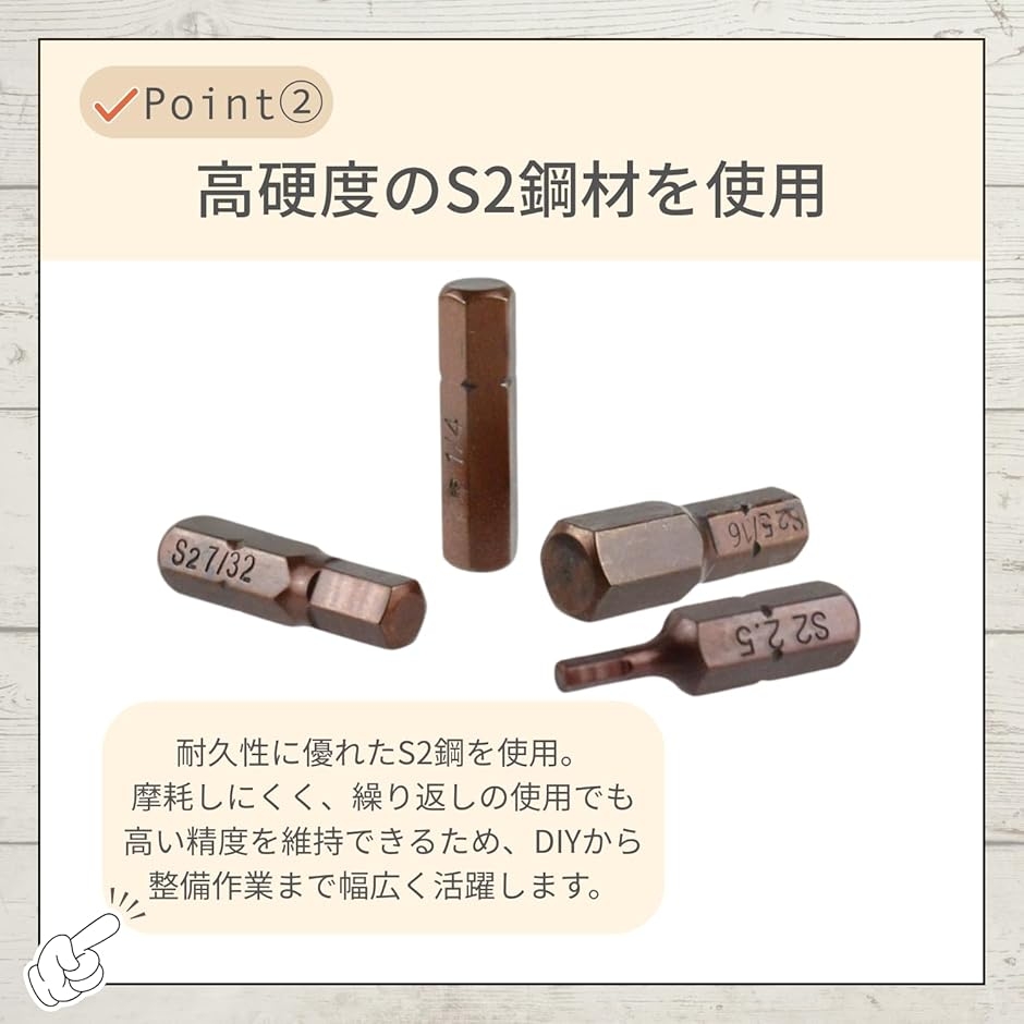 六角レンチ ビット インチ 六角ビットセット 25mm 24本 : REAPRI
