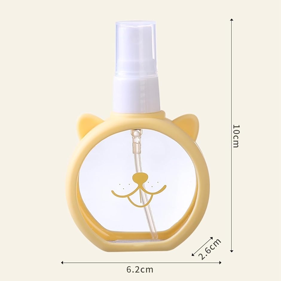 スプレーボトル 4個セット 携帯用 55ml アニマル デザイン かわいい