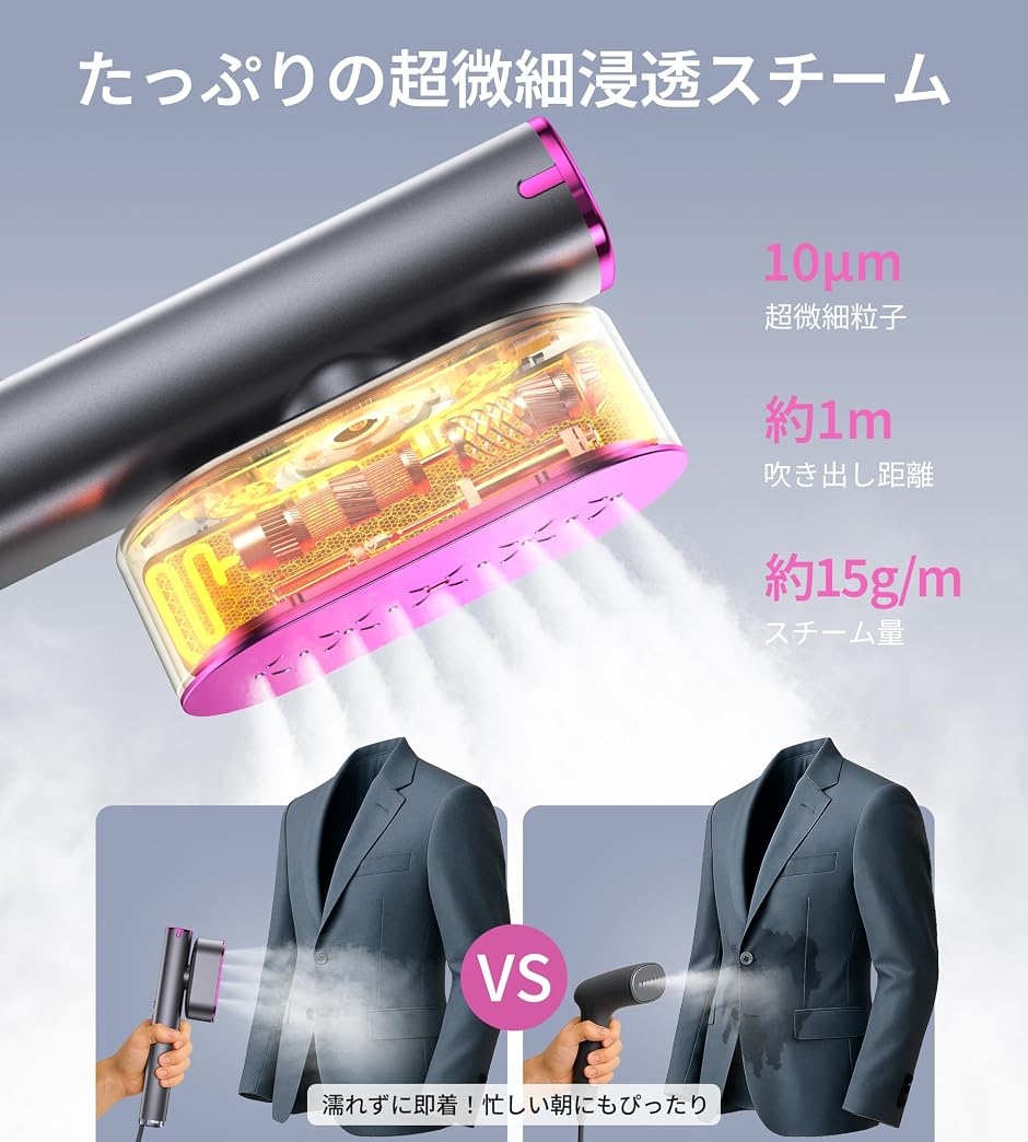 衣類スチーマー かけたまま スチームアイロン ...の詳細画像1