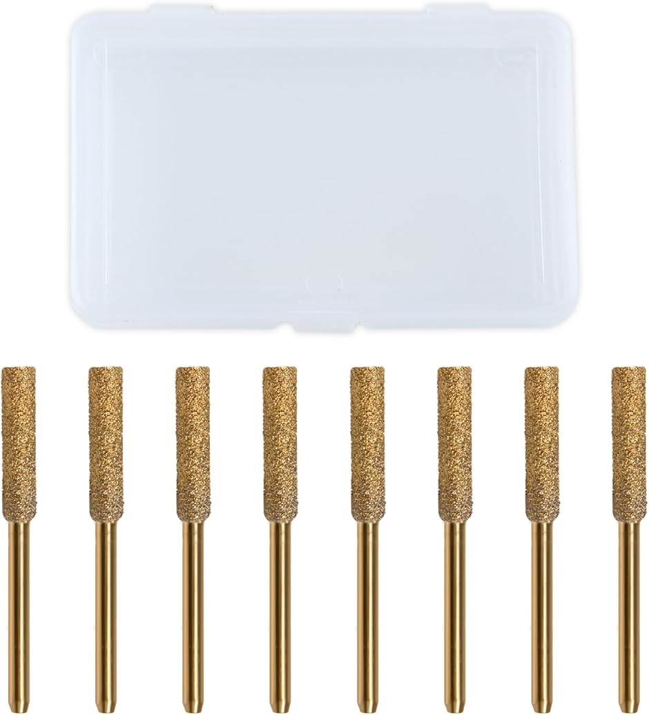 ダイヤモンドグラインダービット 8個セット チェーンソー ダイヤモンド 8本セット 4mm チェーンソー研磨 研削用