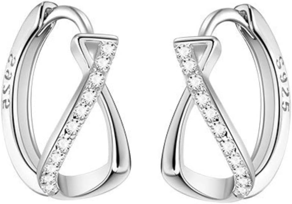 可愛い ピアス つけっぱなし シルバー925 フープピアス 金属アレルギー対応 つけっぱなしピアス (シルバーゴールド,  ノーマル)