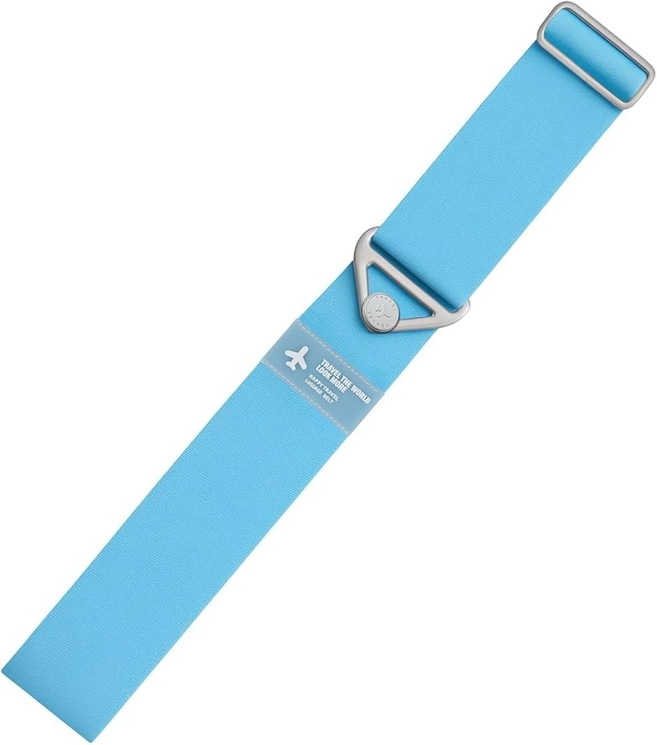 スーツケースベルト キャリーケース ストッパー 後付け スーツケースバンド 金属留め具 荷物 (スカイブルー, L(220cm))