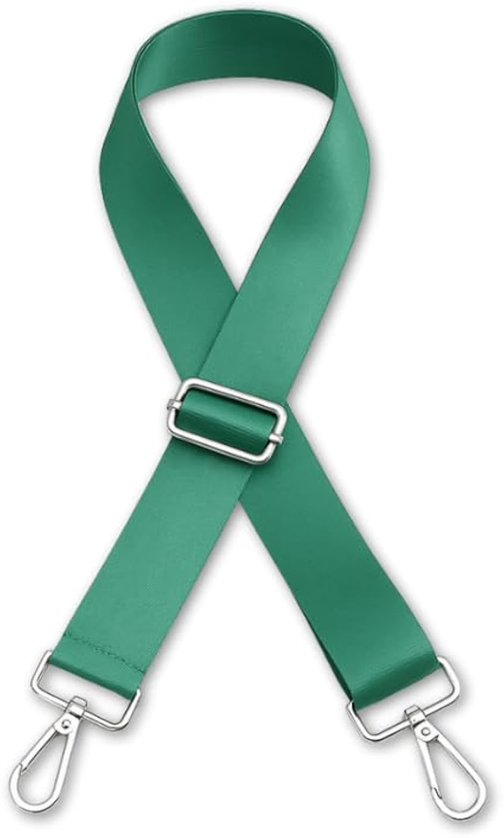 ショルダーベルト ナイロン ストラップ 太め バッグ用 肩掛け 単品 後付け 紐 カバン (グリーン)