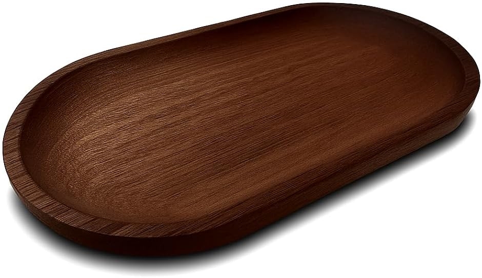 キャッシュトレイ 小物トレー 木製 おしゃれ コイントレイ カルトン 小物置き カフェ (ブラウン,  約18cmx約10cm)