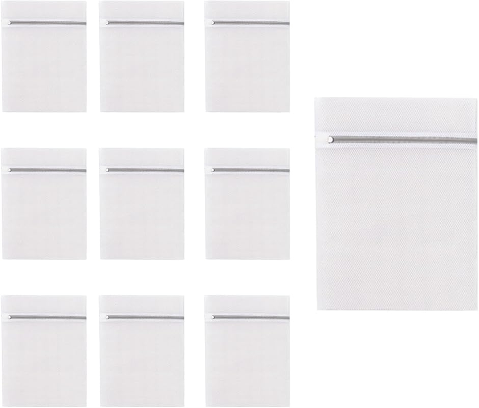 洗濯ネット ミニ 小物用 靴下 帽子 ブラジャー 旅行収納 10枚セット (粗目タイプ,  30ｃｍ)