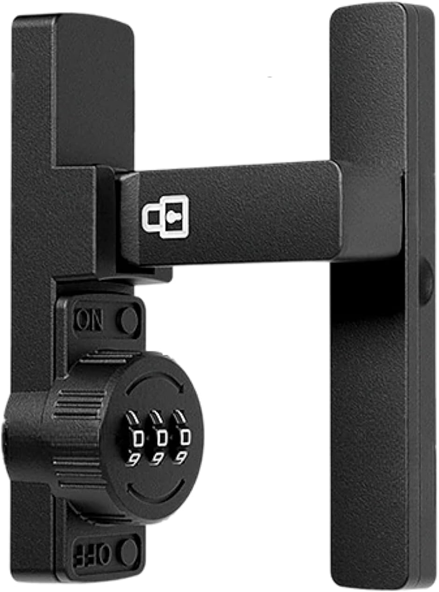 【Yahoo!ランキング1位入賞】ドアロック 後付け 3桁ダイヤル式 蛍光 部屋鍵 直角 引き戸 室内ドア 玄関 防犯 賃貸 (ブラック)