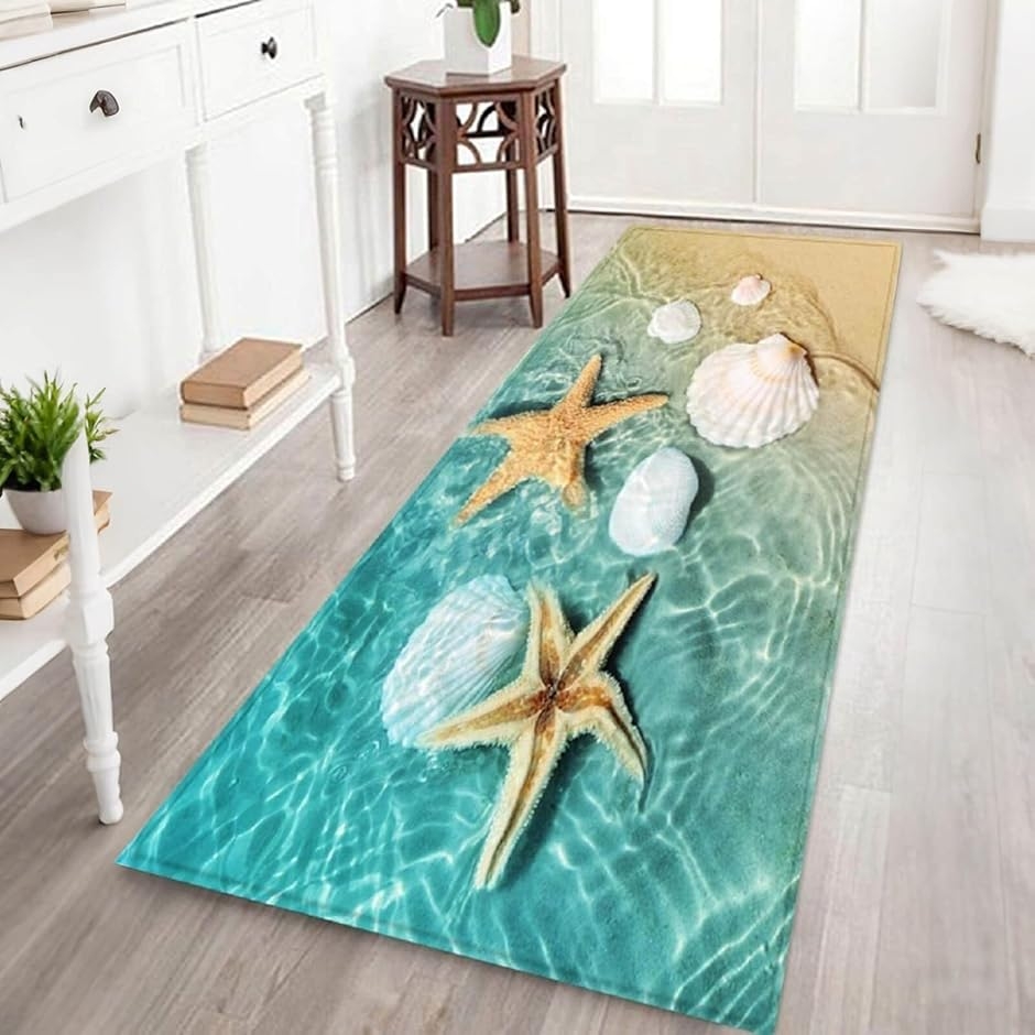 バスマット カーペット マイクロファイバー 60x180cm 厚さ2cm 廊下用 (マルチカラー,  60 x 180 cm (長方形))
