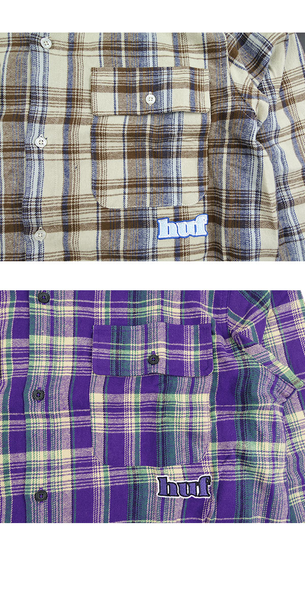 ハフ シャツ HUF BANKS FLANNEL SHIRT ネルシャツ チェックシャツ フランネル スケーター BU00174 2023｜reason｜08