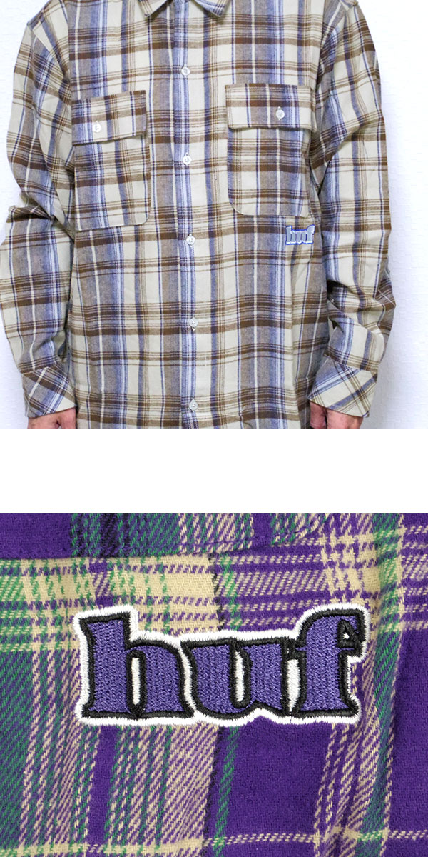 ハフ シャツ HUF BANKS FLANNEL SHIRT ネルシャツ チェックシャツ フランネル スケーター BU00174 2023