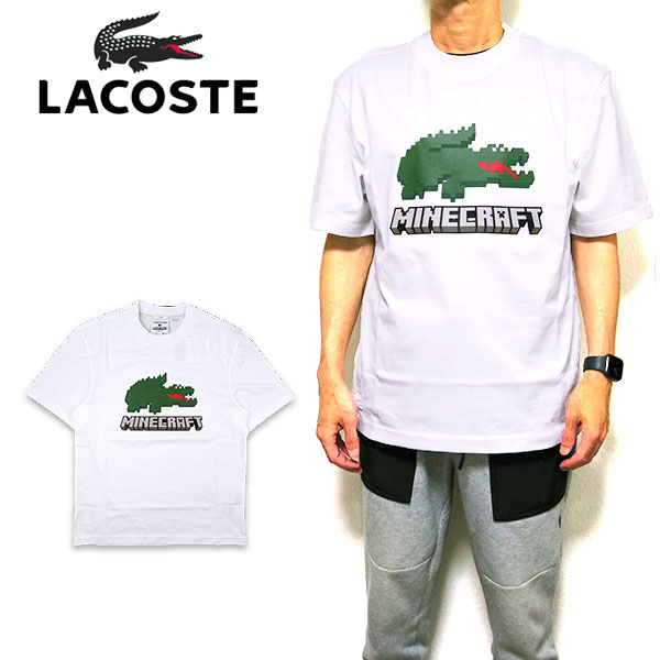 ラコステ Tシャツ レディース メンズ 半袖 マインクラフト LACOSTE TH5038 Mine...