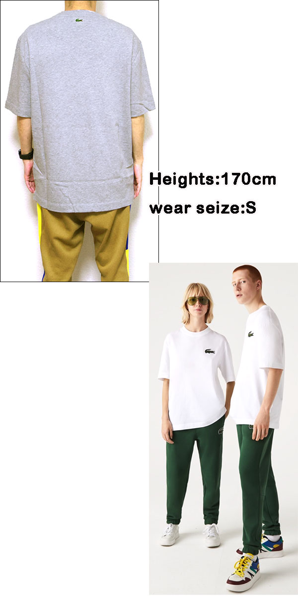 ラコステ tシャツ 半袖 レディース メンズ LACOSTE オーバーサイズ TH0062 2023春夏 ルーズフィット リアルクロコ