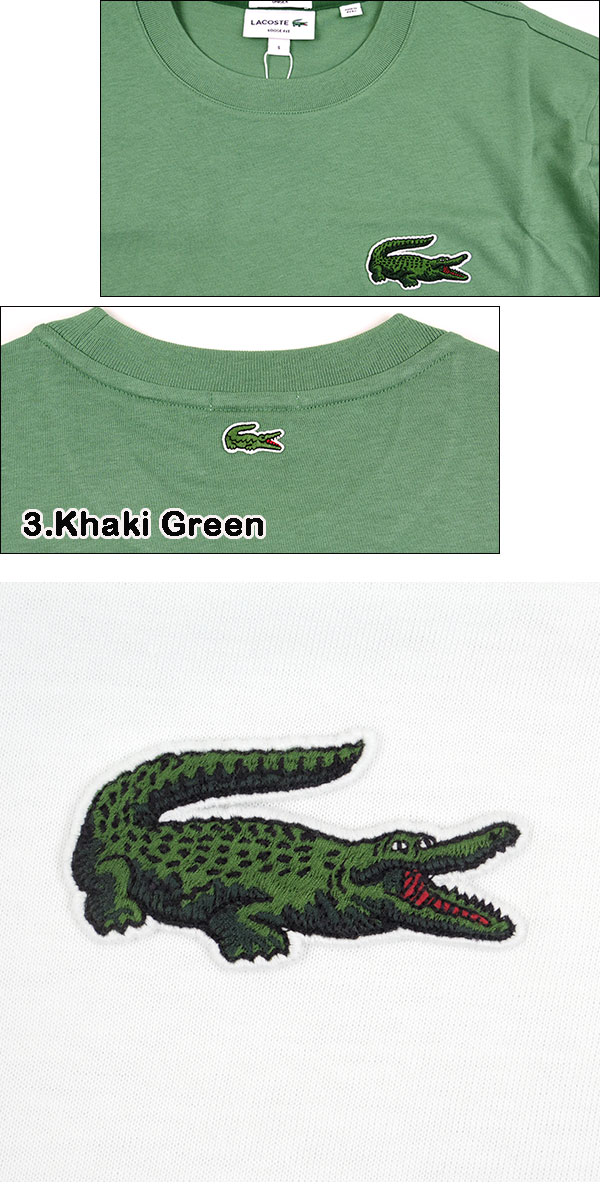 ラコステ tシャツ 半袖 レディース メンズ LACOSTE オーバーサイズ TH0062 2023春夏 ルーズフィット リアルクロコ